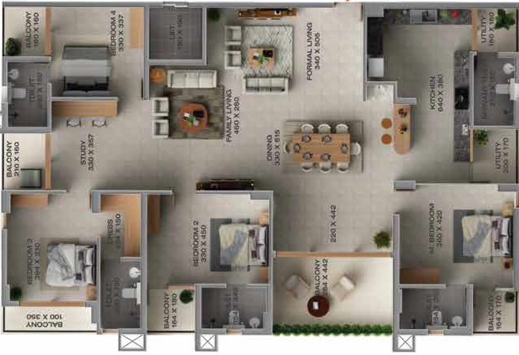 4 BHK Flat in Siddhi Chandravilasam in Thrippunithura, Kochi - Image 553740