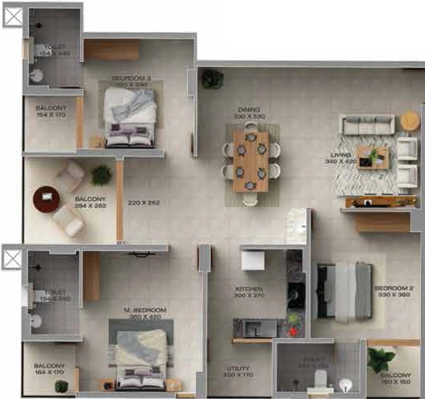 3 BHK Flat in Siddhi Chandravilasam in Thrippunithura, Kochi - Image 553738