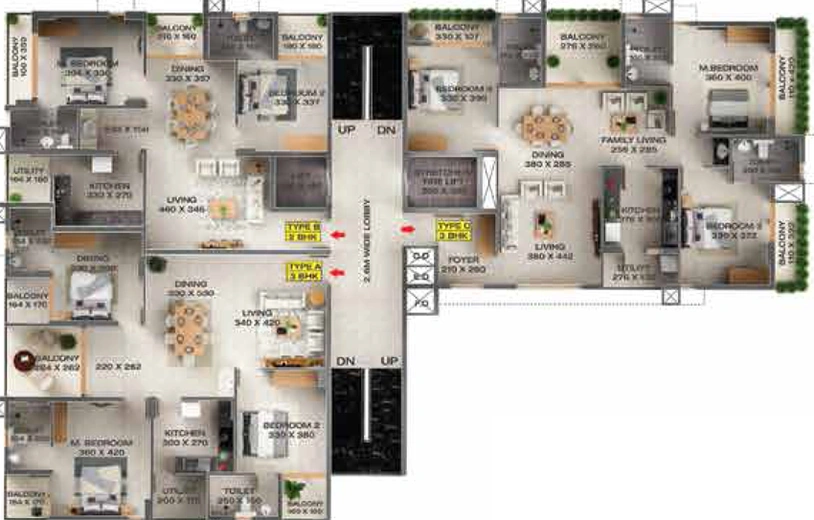 Floor Plan of Siddhi Chandravilasam in Thrippunithura, Kochi - Image 65422