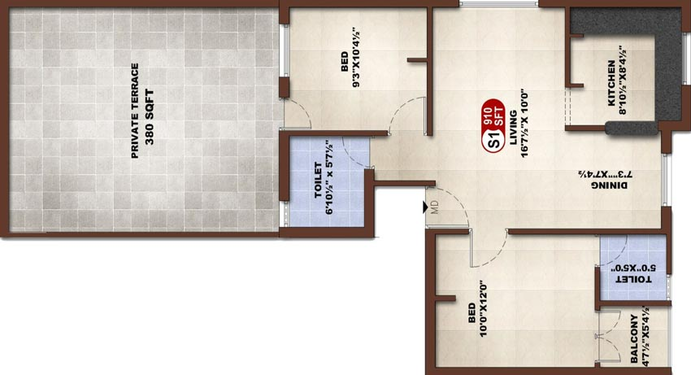 2 BHK Flat in ATH Krish in Pammal, Chennai - Image 553843