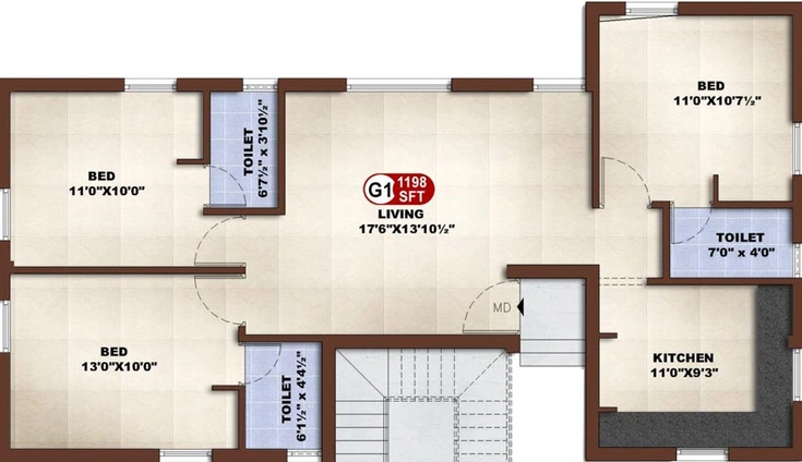 3 BHK Flat in ATH Krish in Pammal, Chennai - Image 553845