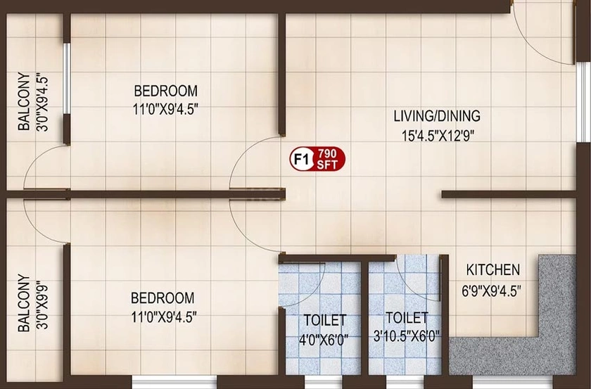 2 BHK Flat in ATH Aspire in Pammal, Chennai - Image 554023