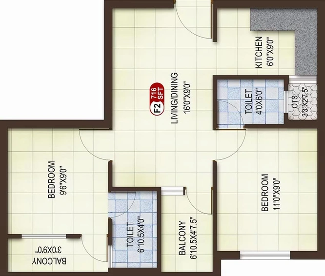2 BHK Flat in ATH Aspire in Pammal, Chennai - Image 554022