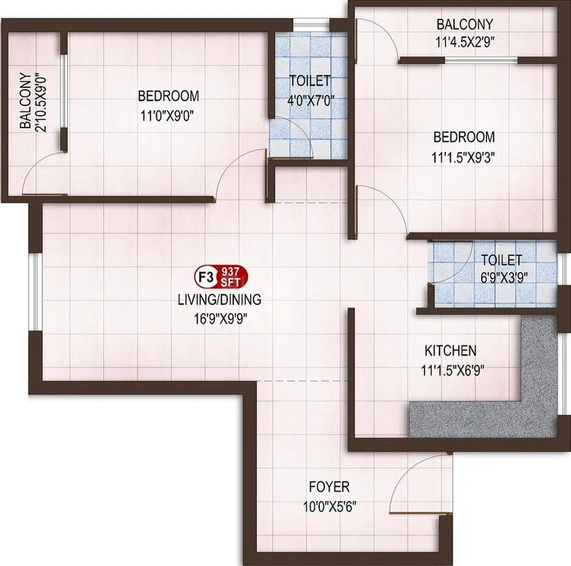 2 BHK Flat in ATH Aspire in Pammal, Chennai - Image 554024