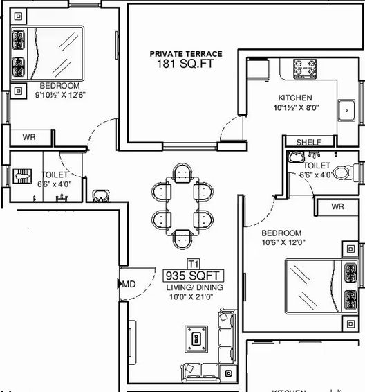 2 BHK Flat in ATH Acropolis in Pallavaram, Chennai - Image 554111