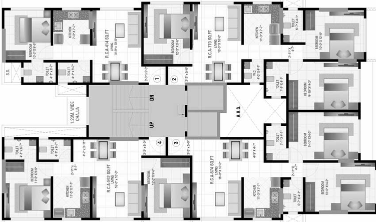 Floor Plan of H.Rishabraj Rameshwar in Borivali West, Mumbai - Image 22154