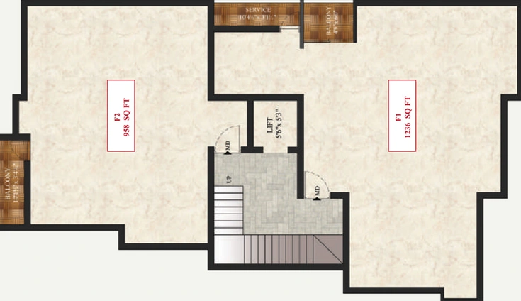 Floor Plan of ATH Residencia in Pallavaram, Chennai - Image 65584