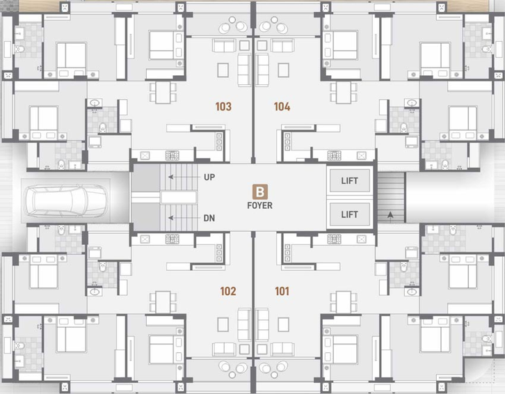 Floor Plan of Keshav Samarth 56 in Sargasan, Gandhinagar - Image 65612