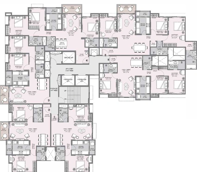 Floor Plan of Lodha Sterling in Kolshet Road, Thane - Image 121814