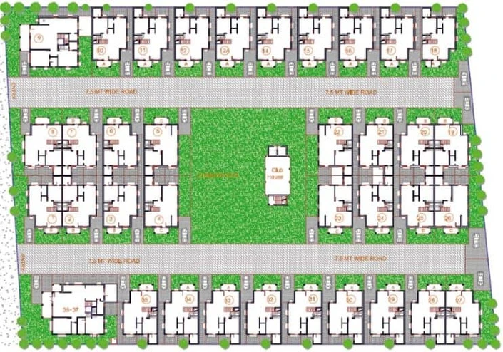 Master Plan of Shraddha Madhav Crest Villa in Raysan, Gandhinagar - Image 65659