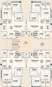Floor Plan of Nest Residency in Koba, Gandhinagar - Image 65791