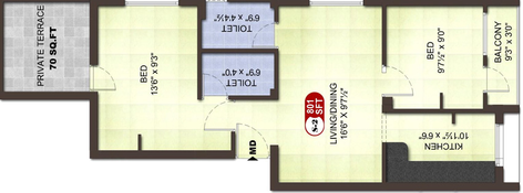 2 BHK Flat in ATH Dev in Pammal, Chennai - Image 555037