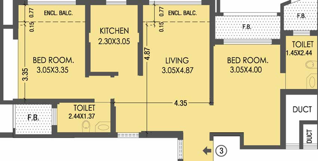 2 BHK Flat in Raheja Interface Heights in Malad West, Mumbai - Image 444264