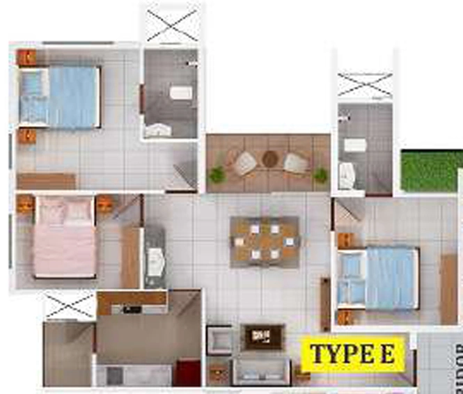 3 BHK Flat in Prime Meridian Rainwoods in Kalamassery, Kochi - Image 555078
