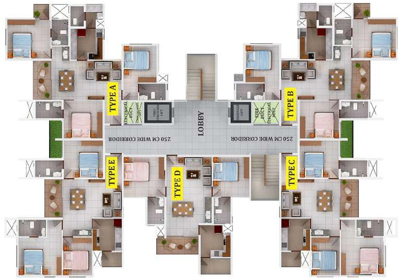Floor Plan of Prime Meridian Rainwoods in Kalamassery, Kochi - Image 65805