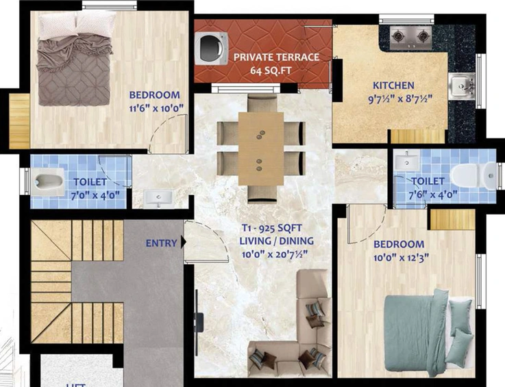 2 BHK Flat in ATH Opera in Pammal, Chennai - Image 555284