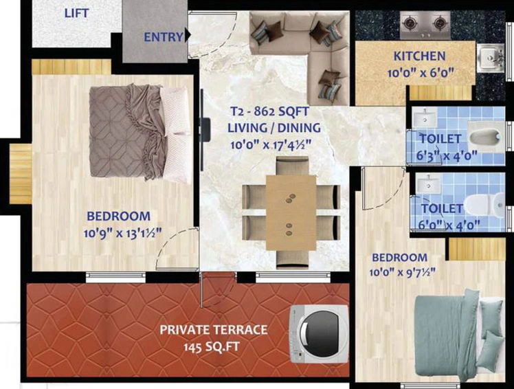2 BHK Flat in ATH Opera in Pammal, Chennai - Image 555283