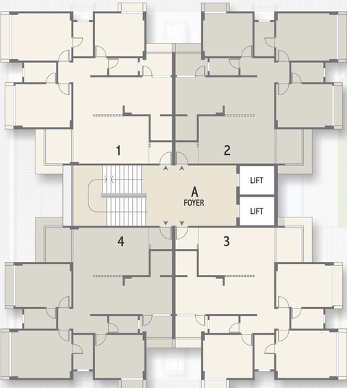 Floor Plan of Surya Suyash Harmonica in Kudasan, Gandhinagar - Image 67779