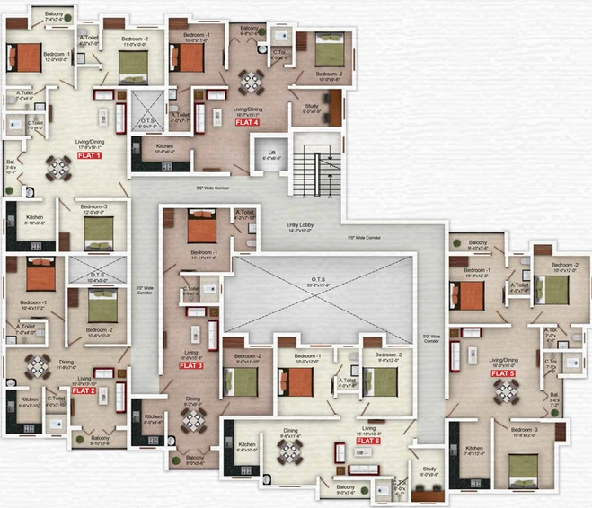 Floor Plan of Saradeuz Tulip in Perumbakkam, Chennai - Image 66591