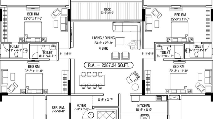 4 BHK Flat in AP Windermere in Santacruz West, Mumbai - Image 444308