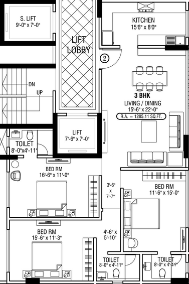 3 BHK Flat in AP Windermere in Santacruz West, Mumbai - Image 444307
