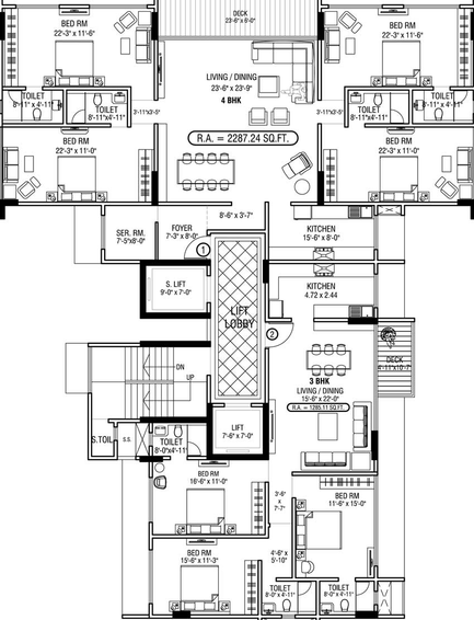 Floor Plan of AP Windermere in Santacruz West, Mumbai - Image 22187