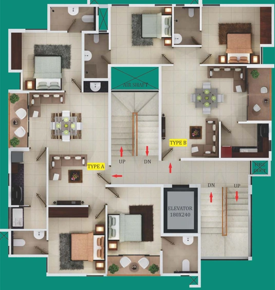 Floor Plan of Varma Maalika 2 in Thrippunithura, Kochi - Image 66798