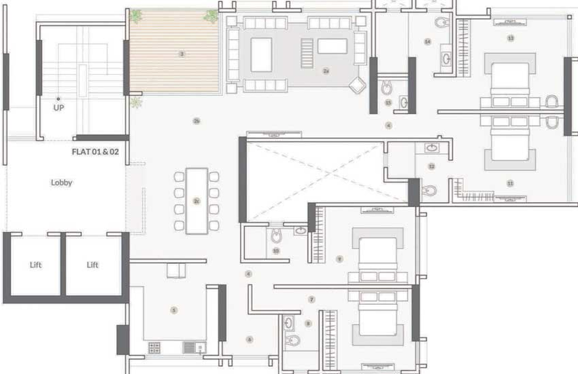 4 BHK Flat in S Raheja New Light in Khar West, Mumbai - Image 444748