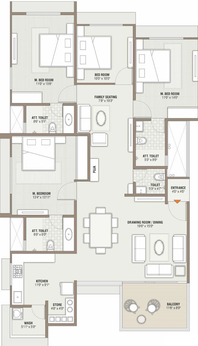 4 BHK Flat in Shiv Shakti Uma Greens in Randesan, Gandhinagar - Image 567603