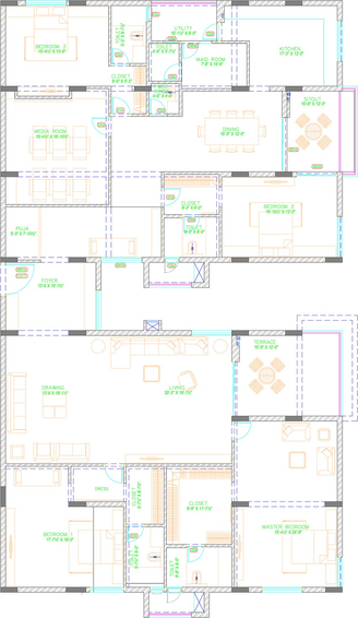 Floor Plan of Manbhum Around The Grove in Kondapur, Hyderabad - Image 66205