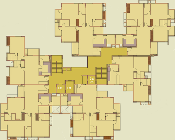 Floor Plan of Lotus Rugmini Keshavam in Poonithura, Kochi - Image 66002