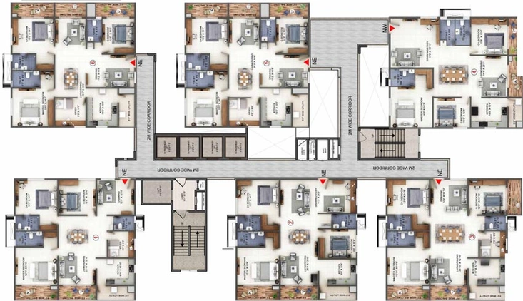 Floor Plan of Candeur Lakescape in Kondapur, Hyderabad - Image 66224