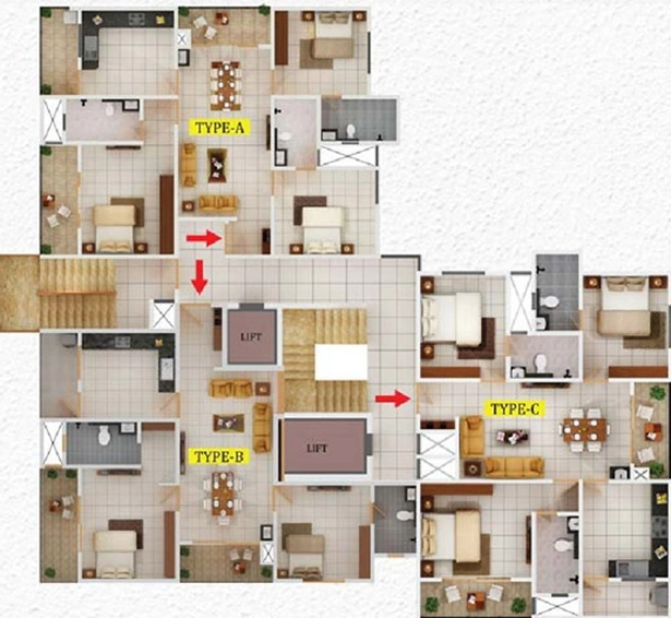 Floor Plan of MPS Aambience in Thrippunithura, Kochi - Image 66812