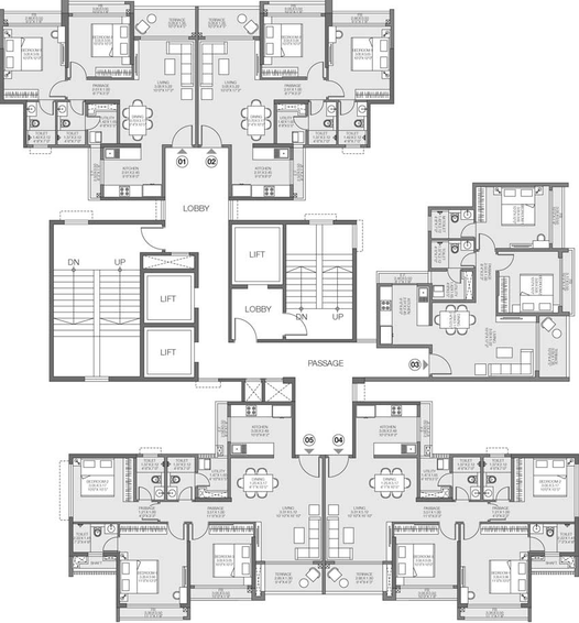 Floor Plan of Godrej Bayview in Vashi, Navi Mumbai - Image 100536