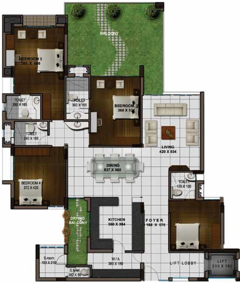 3 BHK Flat in Nest JKH Signature in Aluva, Kochi - Image 562640