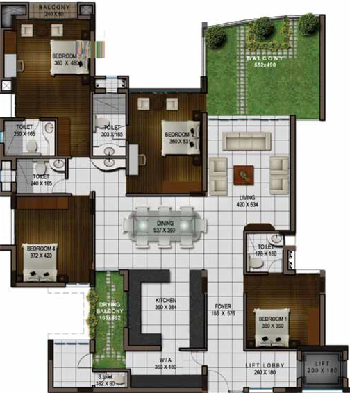 3 BHK Flat in Nest JKH Signature in Aluva, Kochi - Image 562642