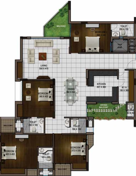 3 BHK Flat in Nest JKH Signature in Aluva, Kochi - Image 562639