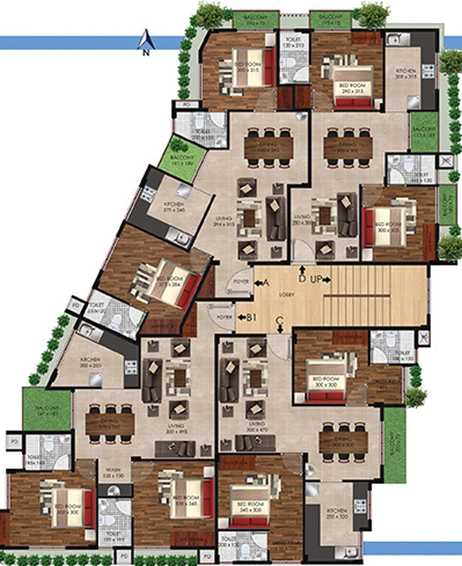 Floor Plan of NJN Melody in Kakkanad, Kochi - Image 66829
