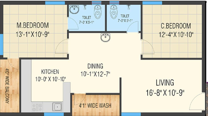 2 BHK Flat in Praneeth Pranav Daffodils in Mallampet, Hyderabad - Image 561460