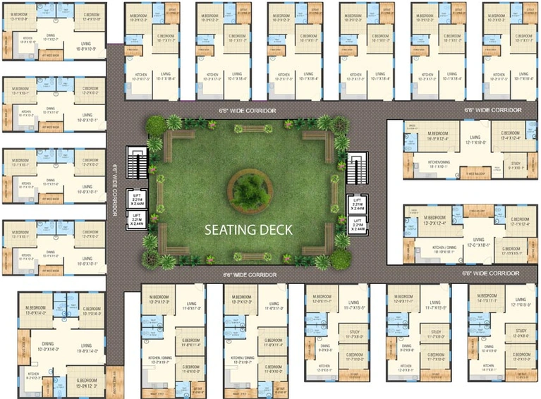 Floor Plan of Praneeth Pranav Daffodils in Mallampet, Hyderabad - Image 66445