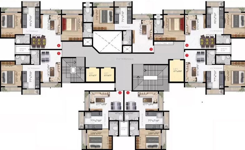 Floor Plan of Imperial Splendora in Vasai East, Palghar - Image 16553