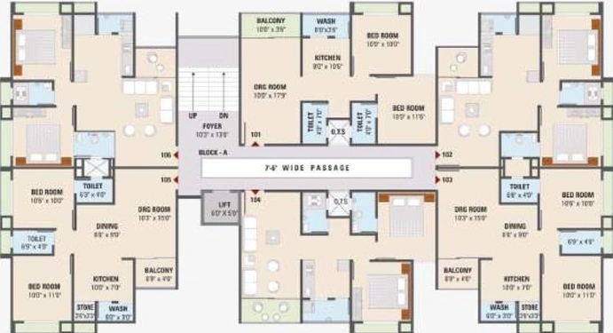 Floor Plan of Khodiyar Shivalay Gold in Nikol, Ahmedabad - Image 68690