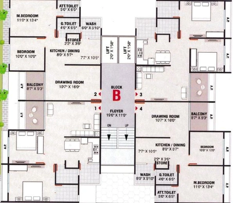 Floor Plan of Radhe Vrundavan Hills in Raysan, Gandhinagar - Image 67808