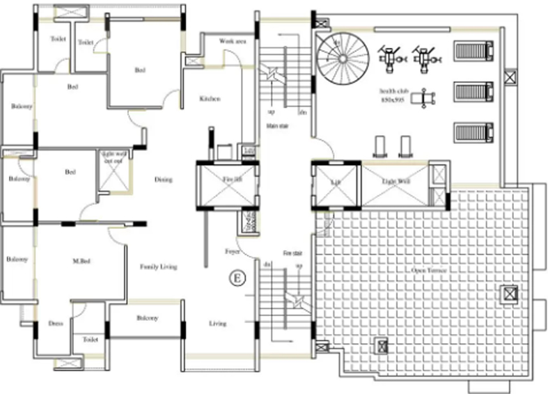 Floor Plan of Asset Petals in Kakkanad, Kochi - Image 66856