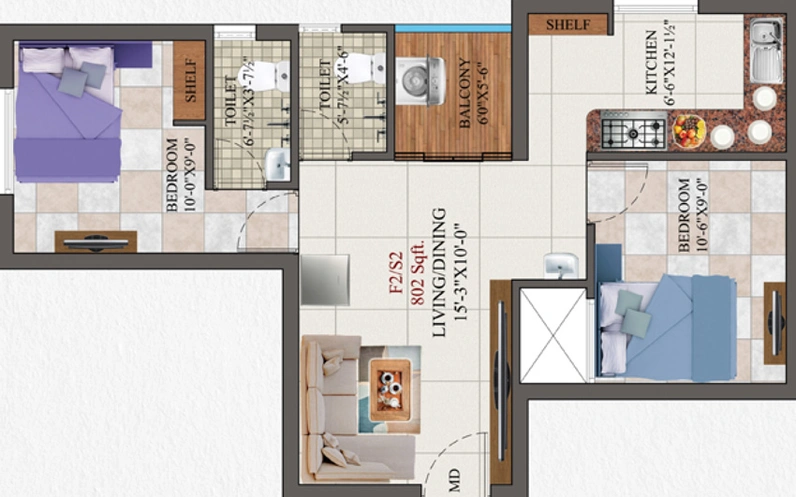 2 BHK Flat in AK Chromite & Halite in Chitlapakkam, Chennai - Image 558278