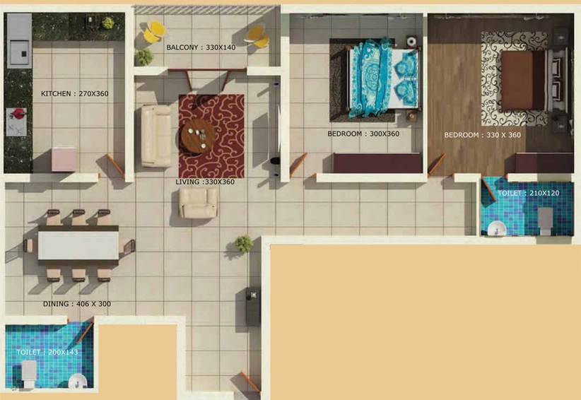 2 BHK Flat in Miracle One in Thrippunithura, Kochi - Image 562872