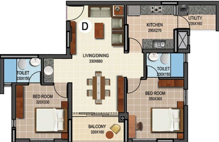 2 BHK Flat in National Royal Palace in Edappally, Kochi - Image 558610
