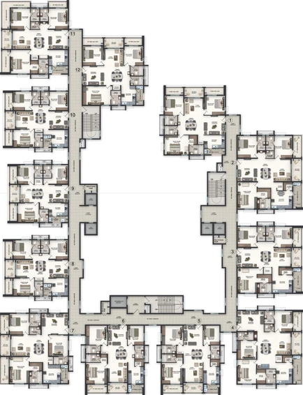 Floor Plan of Pavani Felicity in Nizampet, Hyderabad - Image 66965