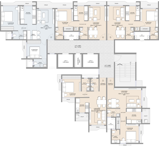 Floor Plan of Aim Horizon in Jogeshwari East, Mumbai - Image 87067