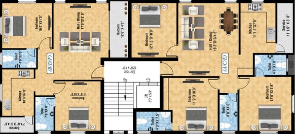 Floor Plan of Vijay Aishwaryam in Velachery, Chennai - Image 66539